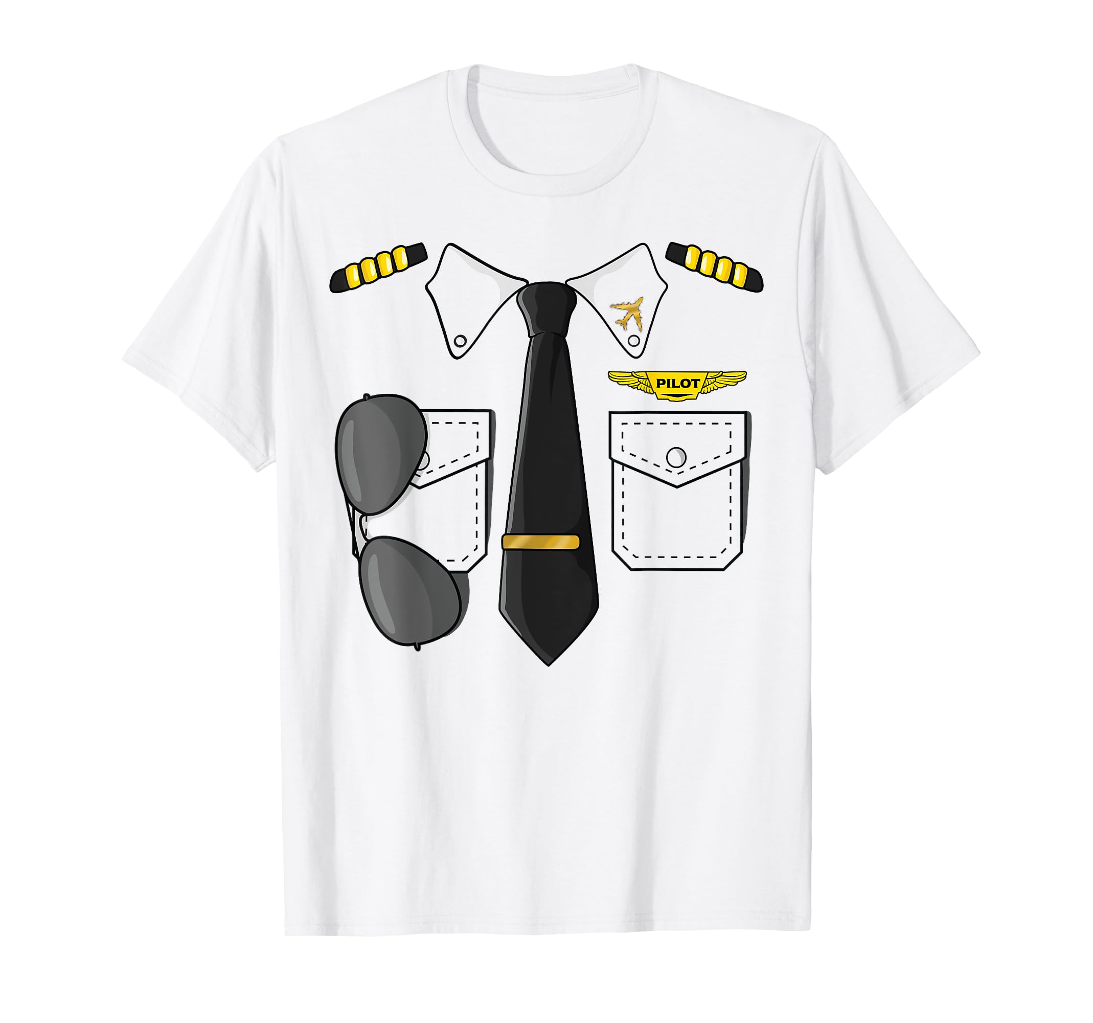 Airplane Airline Pilot Costume Kids Dress Up Halloween T-Shirt
