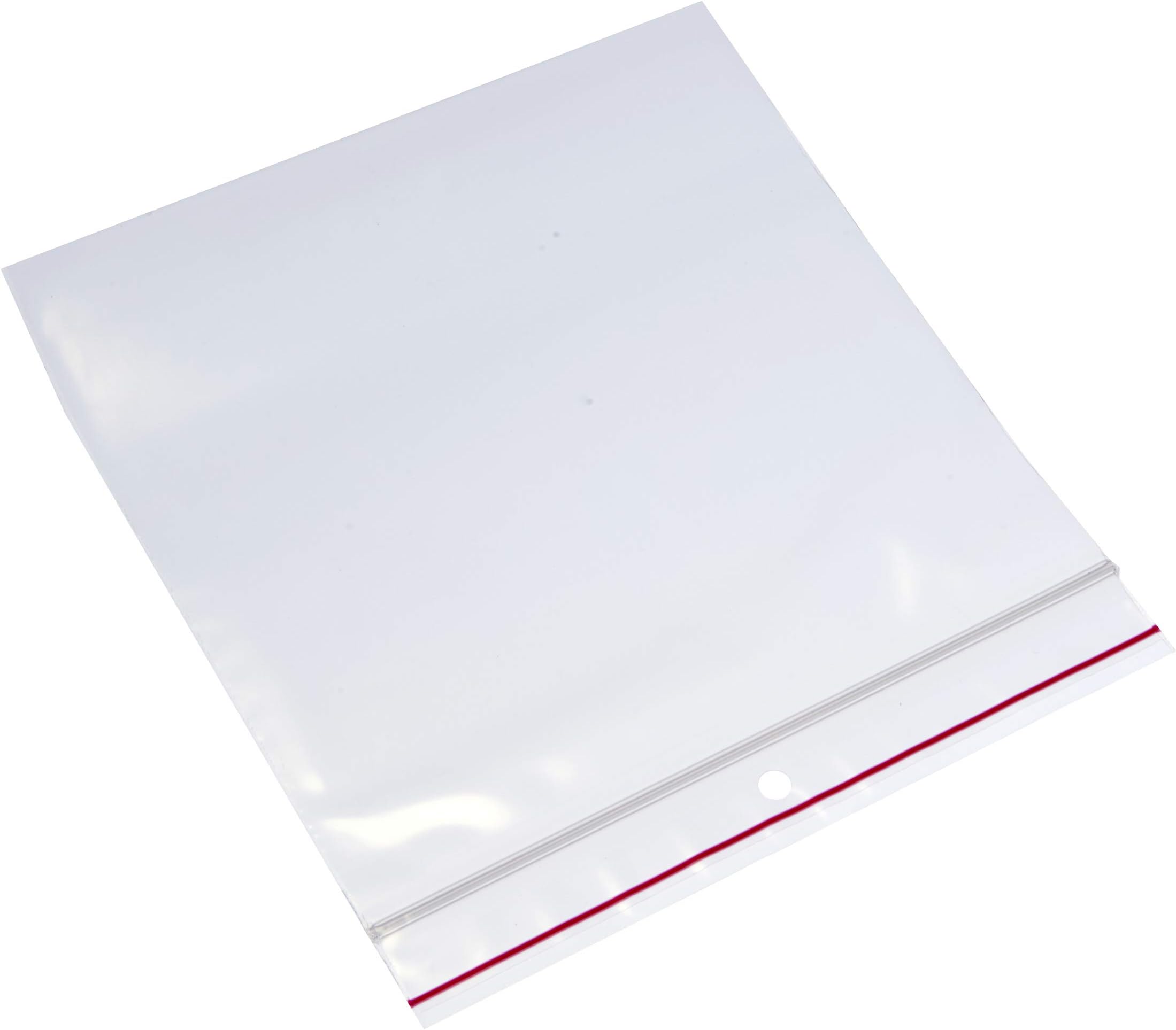 MGRL4PH0606 Polyethylene (LDPE/LLDPE Blend) Clear Reclosable Bag, Hang Hole, 6" Length, 6" Width (Pack of 1000)