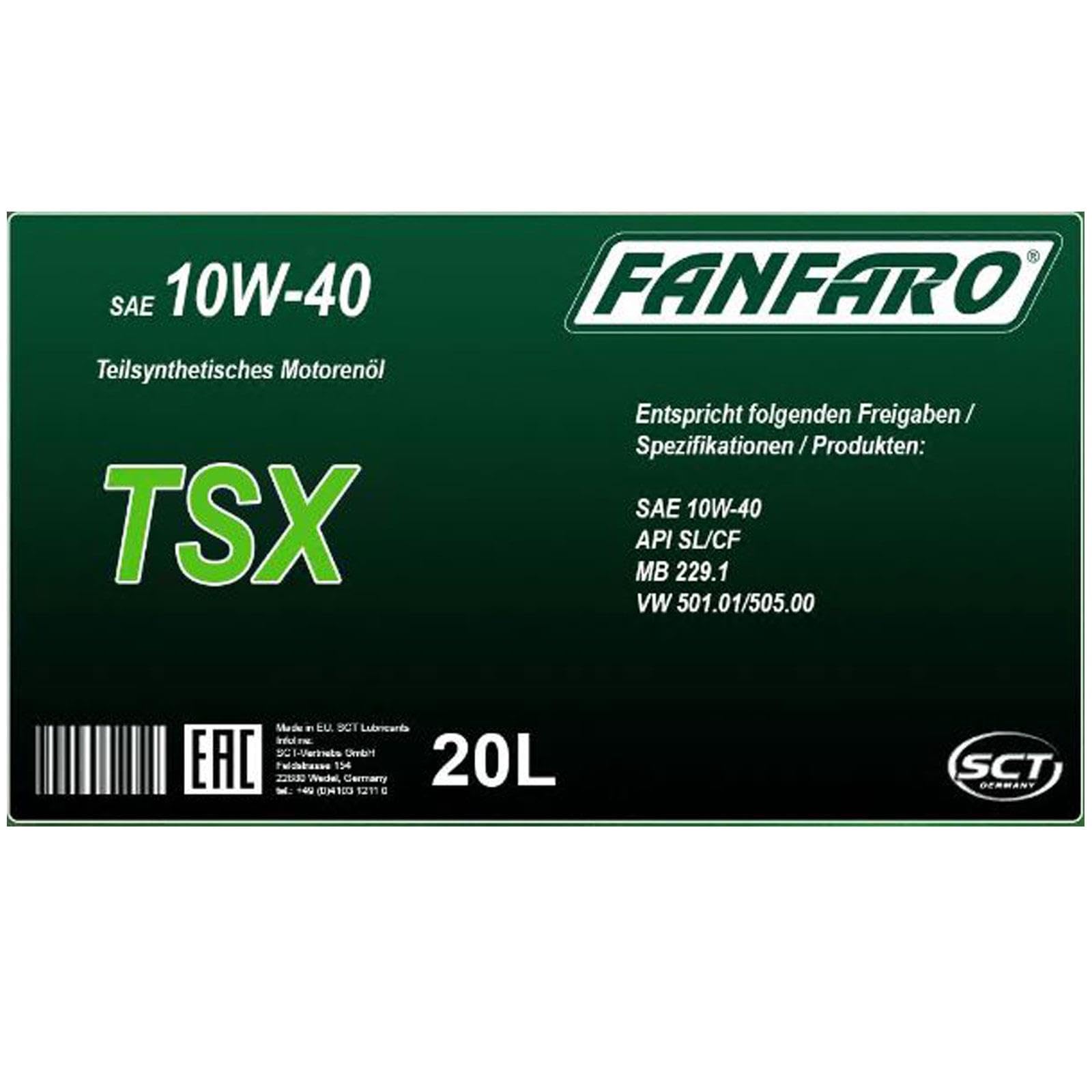SCT Germany 2x 16223202000 Öl (40 L) | Acea A3/B4 501.01/505.00 229.1,