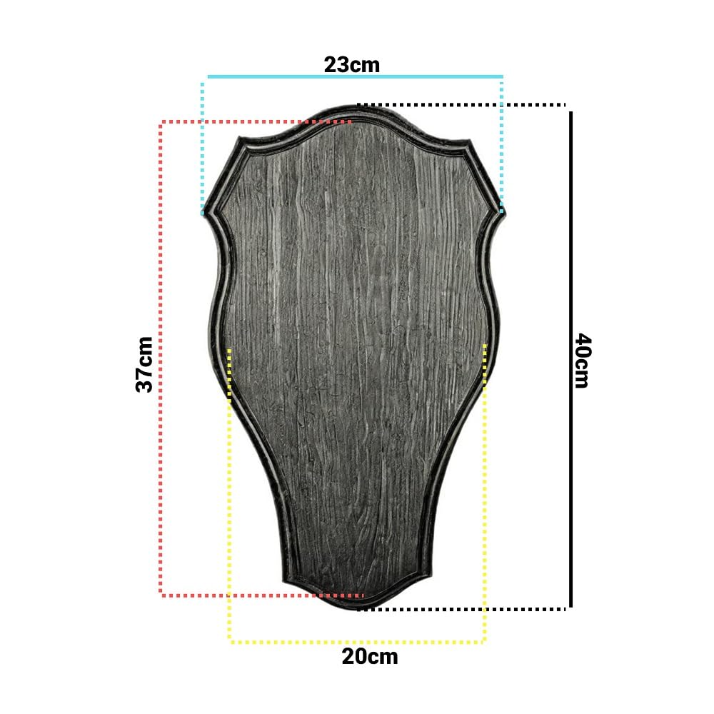 Hi Life Living Nature Scudo di Legno per Trofeo Daino. Pannello. Corna. Caccia. 40x23cm 030201