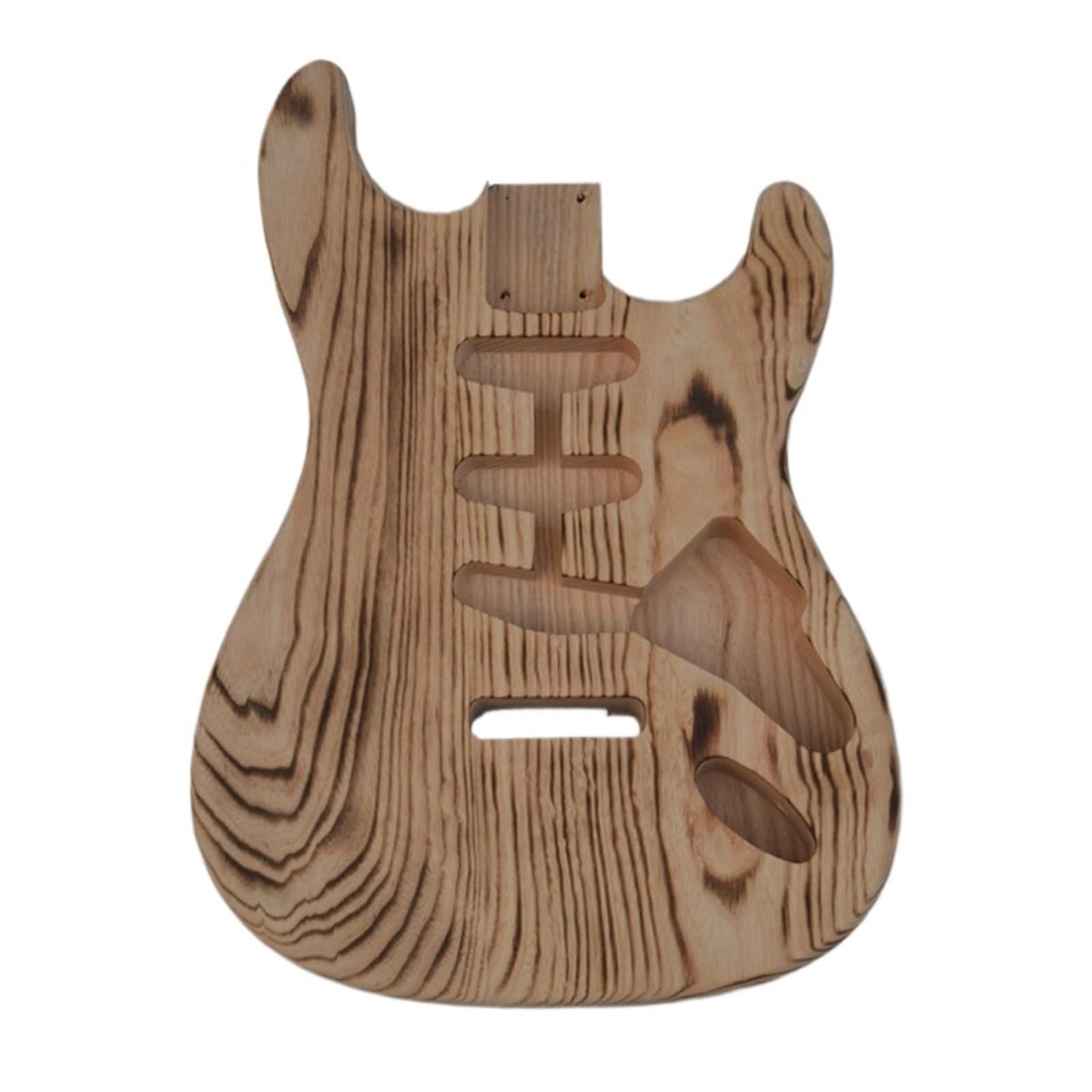 Unfinished Guitar Body Carbonized Ash Body For ST Electric Guitar(Style 2)