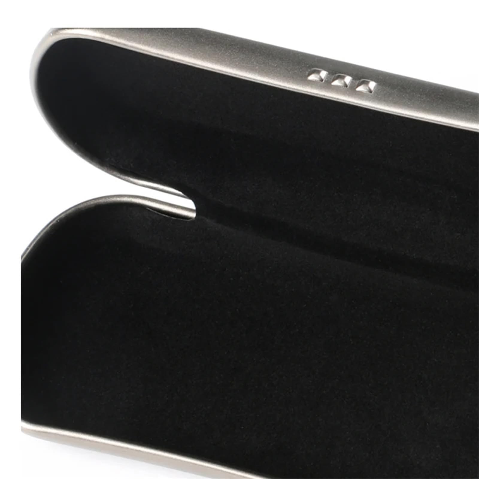 Brillenetui 2 stücke Aluminium Brillenetui Große Kapazität Große Rahmen Gläser Aufbewahrungsbox Scharnier Öffnen Und Schließen Tragbare Brillenetui FüR Lesebrille Sportbrille(Silver)