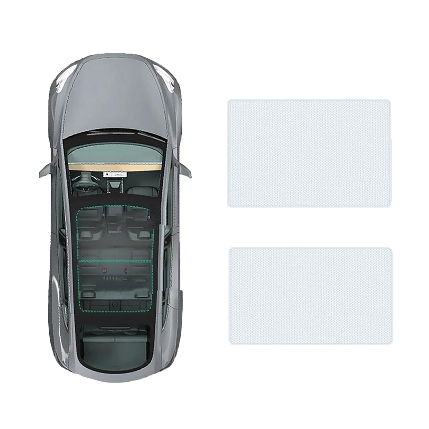Parasol Techo panorámico Coche para Mercedes Benz GLC 2023,Cortina Opaca privacidad Techo Vidrio panorámico,A-Gray White Regular Style