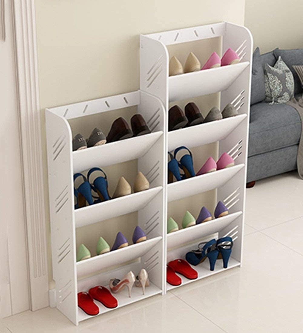 Angled Triangular Design Shoe Rack, Economic, Robust and Space