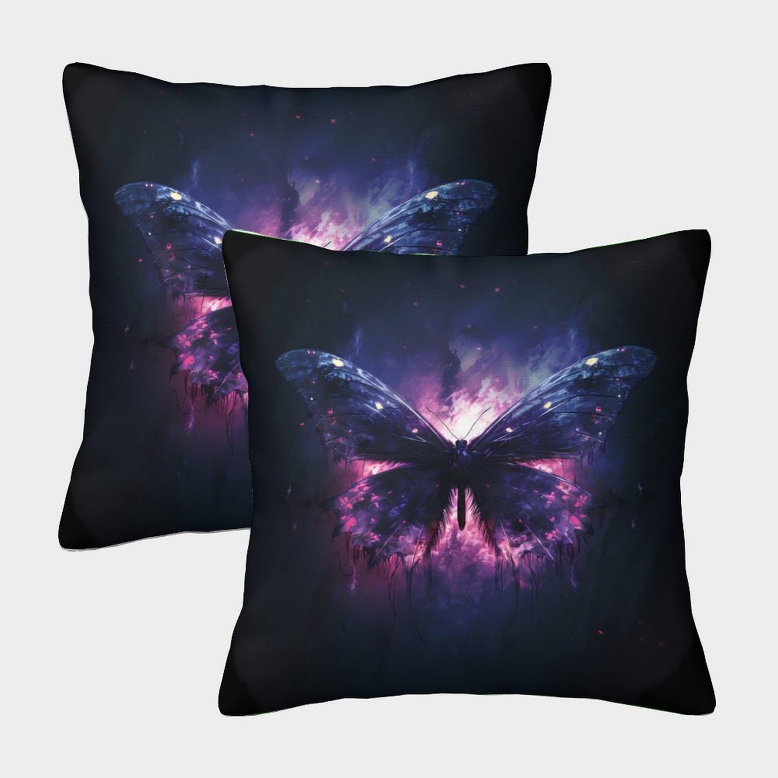 QFVANSIYO Dream Butterfly 3D Printed Pillowcase Microfiber Bedroom Decor Butterfly Pillow Cover Soft for Adults Teens 45x45cm