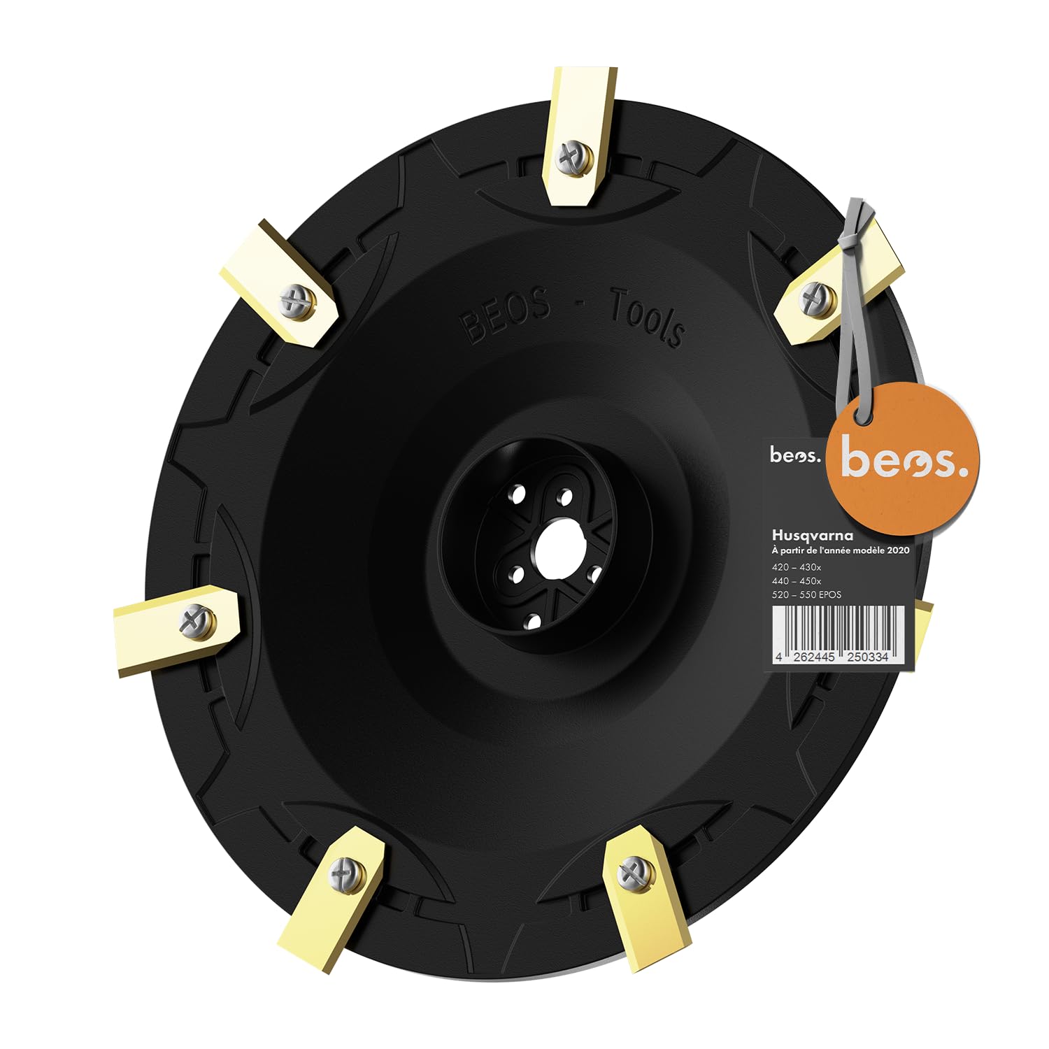 BEOS Disque de Coupe amélioré pour Tondeuse Robot Premium - Disque de Coupe renforcé de Fibre de Verre pour 7 Lames - Husqvarna 315x|420|440|430x|450x|520 EPOS|550 - Ø 222 mm