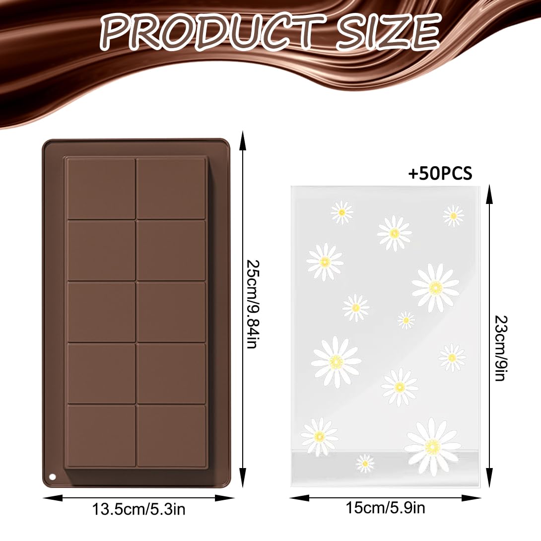 Koonafy Chocolate Bar Mold Deep With Bags Scraper - Image 2
