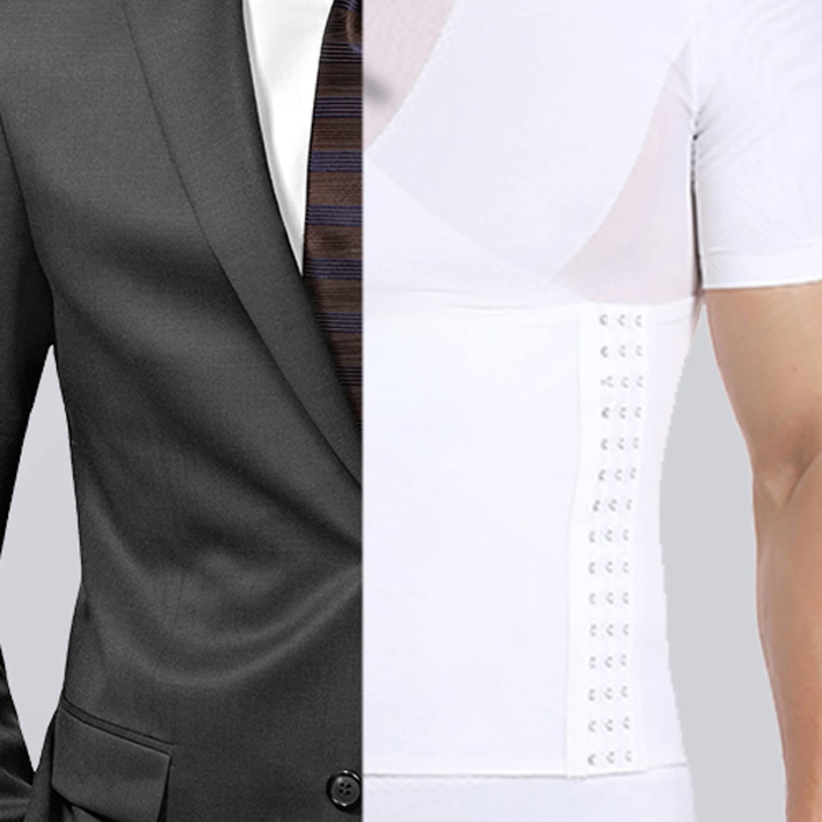 męski trymer do talii body shaper - obcisłe koszulki kompresyjne dla sportowców - oddychają podkoszulki wyszczuplają na siłownię