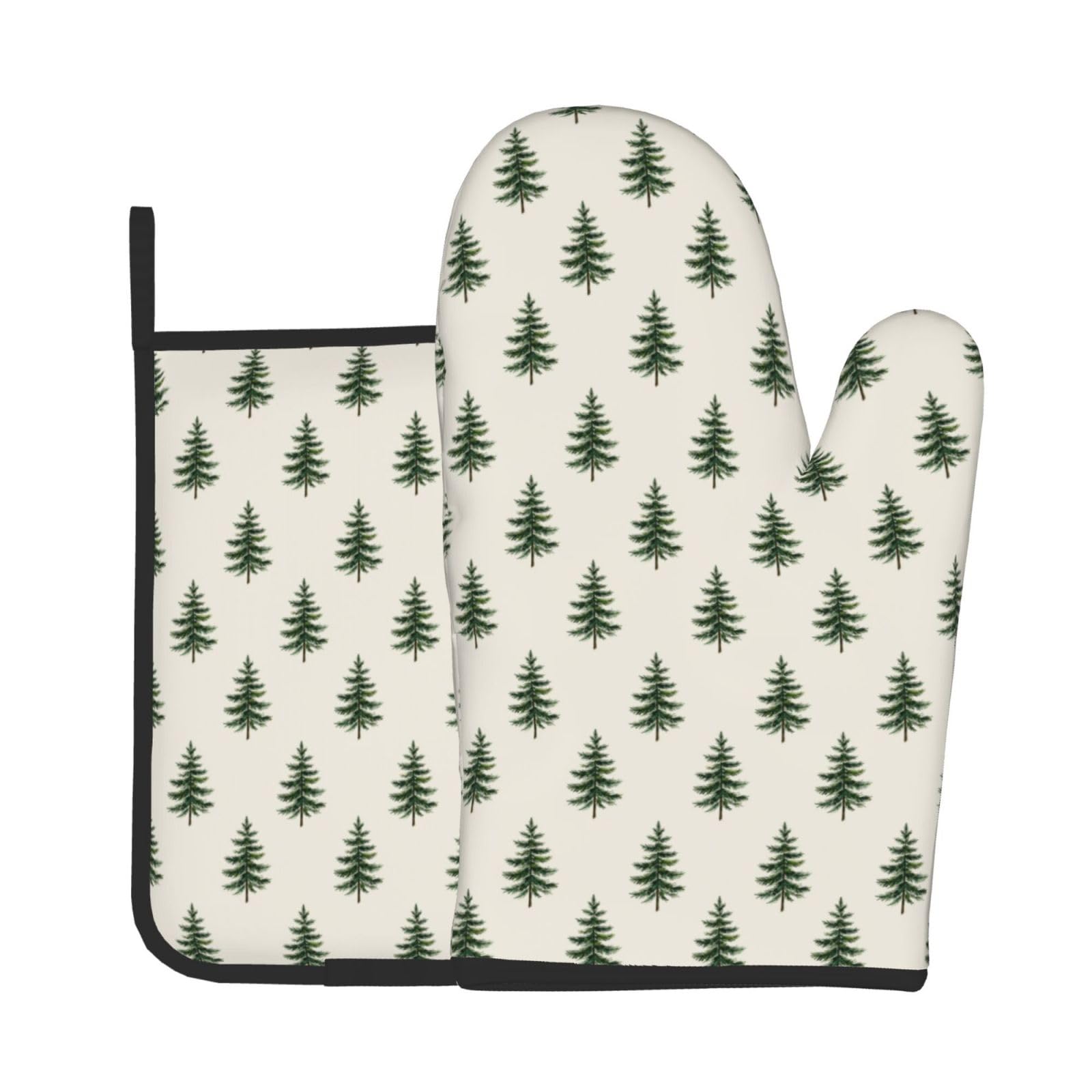 Christmas Tree Oven Mitts and Pot Holders Sets 2 Pack