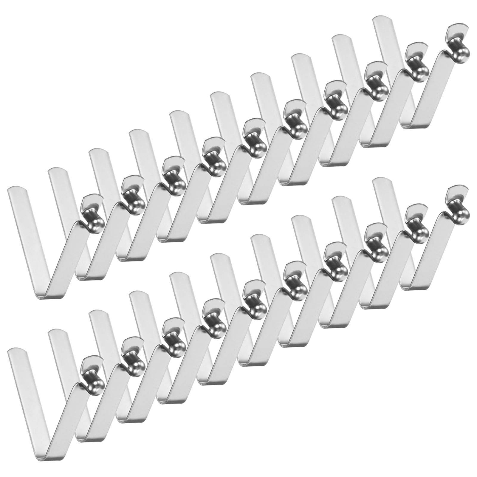 M METERXITY 20-Pack Kayak Paddle Snap 5mmx33mm Single Pin V Shaped Spring Steel Tent Pole Clips Locking Clips for Camping/Kayak Paddle/Tent Pole Push Button Spring Snap Clips
