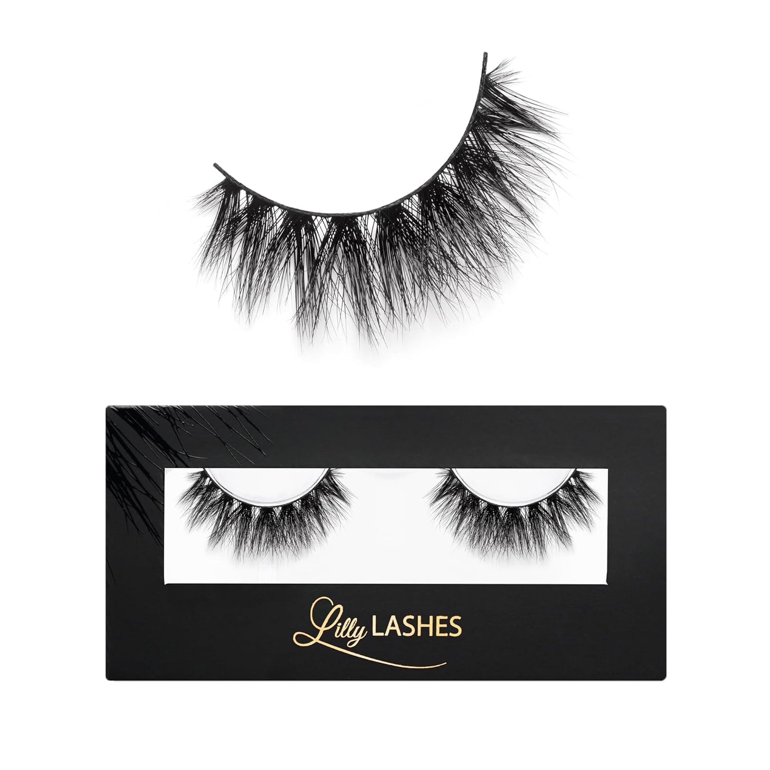 Lilly Lashes Mykonos 3D Mink Lashes The Original Lilly Lash for Wispy Natural Look Reusable Eyelashes up to