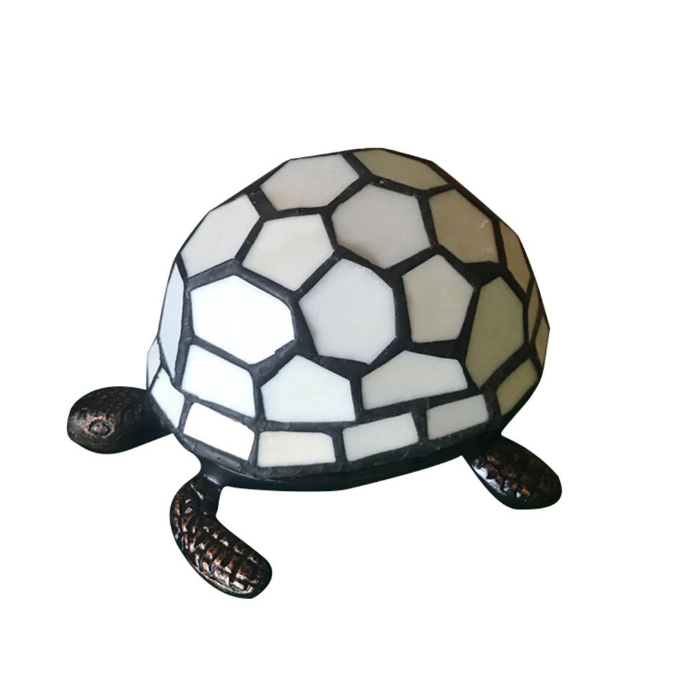 Table Lamp, Turtle Shaped Table Lamp Decorative Lights for Restaurant Study Bedroom (White)