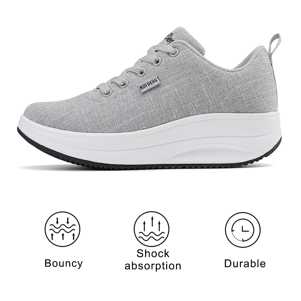 RUIDENG Tênis de plataforma feminino com almofada de ar | Sapatos de caminhada femininos confortáveis o dia todo | Parte inferior grossa em promoção! Veja a oferta e mais achadinhos de Tênis 2 Hoje é o melhor dia para comprar RUIDENG Tênis de plataforma feminino com almofada de ar | Sapatos de caminhada femininos confortáveis o dia todo | Parte inferior grossa com aquele preço maroto! Promoção! Aproveite a oferta! 2