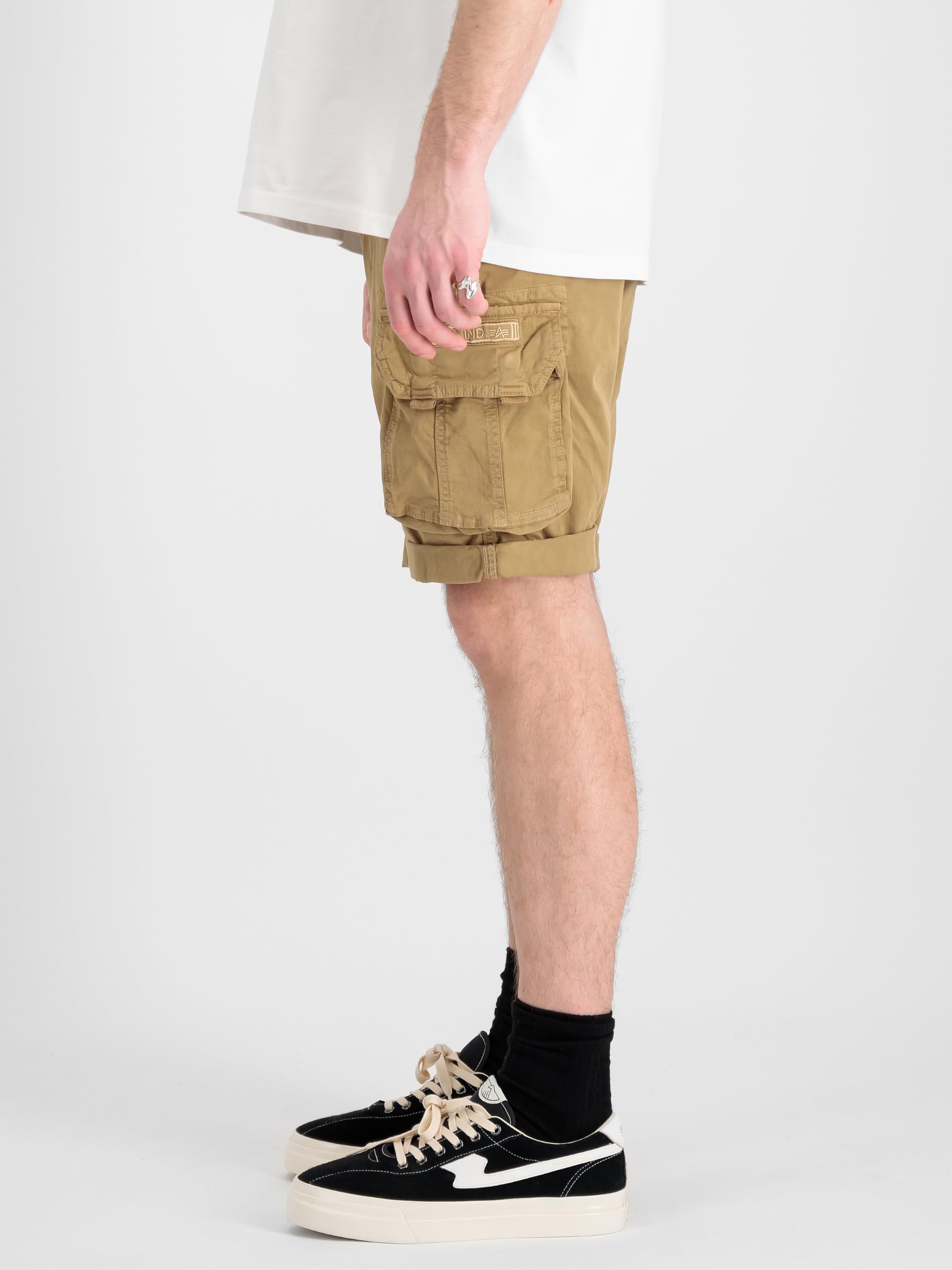 Alpha Industries Crew Short Short für Herren Khaki – Ansicht 2