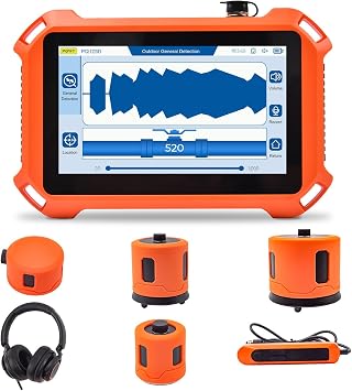 PQ125D Indoor&Outdoor Underground Water Leak Detector, Wall & Ground Water Pipe Leak Detection Measurement Depth 19.68ft/6m