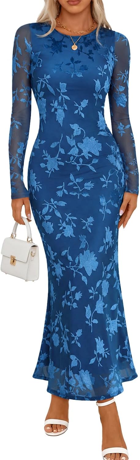  Womens Fall Velvet Formal Wedding Guest Maxi Dress