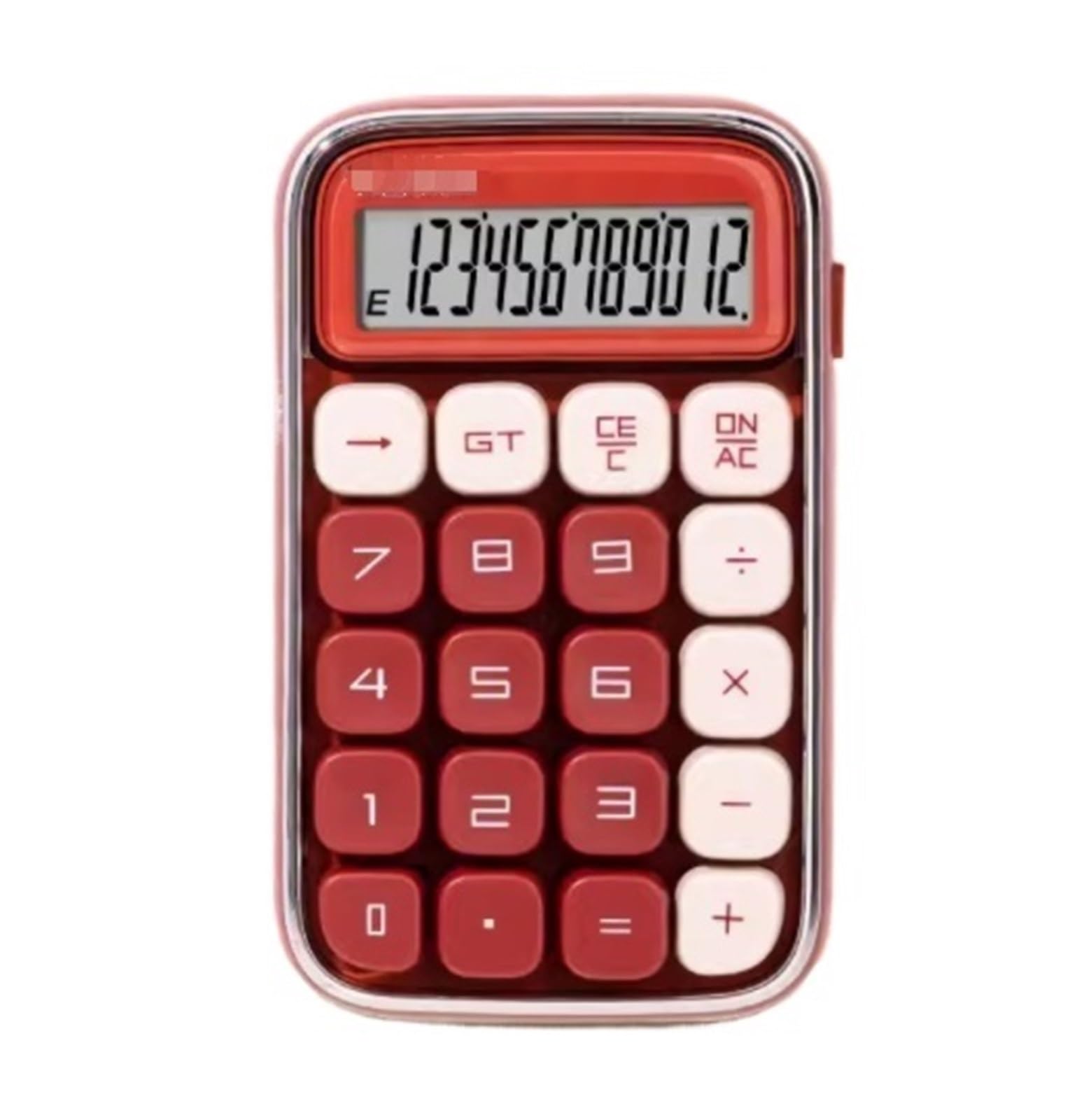 Kalkulator Biura Kalkulator Biurkowy 12-cyfrowy Z Wyświetlaczem LCD I Przyciskami Do Użytku Biurowego Artykuły Biurowe(Rot)