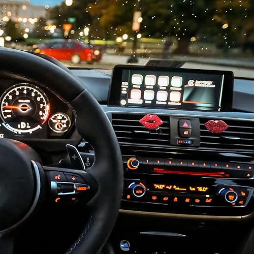 Miniatura 10 de ZOSTLAND Clip decorativo para automóvil con diamantes de imitación, ambientadores de automóvil, clip de ventilación de metal para automóvil,