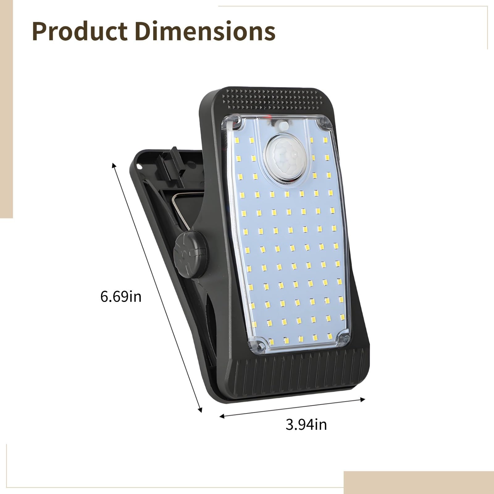 Luci da parete con sensore di movimento a energia solare, luci a clip per esterni impermeabili, doppia ricarica di tipo C, luce bianca/calda, confezione da 2 o 4