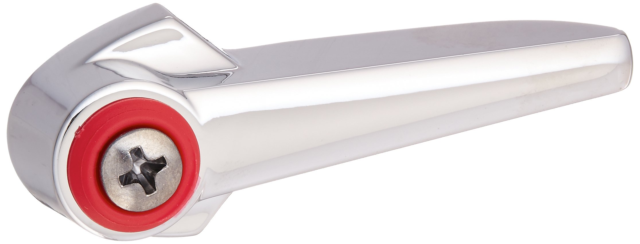 T&S Brass, 001637-45, Hot Lever Handle with Red Index and Screw, Chrome