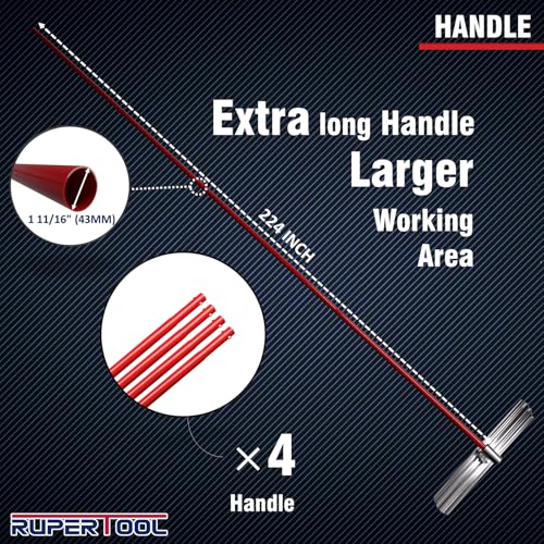 RUPERTOOL Concrete Bull Float Tools Kit, Aluminum Magnesium Alloy Float 48'' x 8", for Concrete Finishing, with Carrying Plastic Tool Box and Belt - Image 4