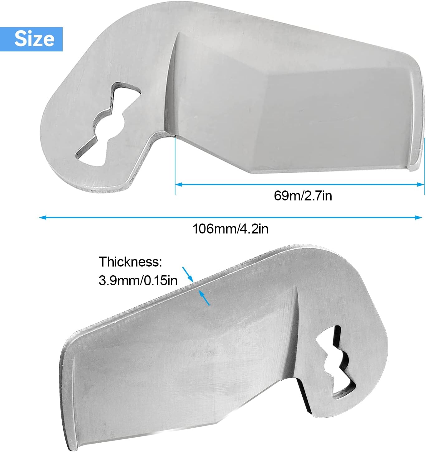 2Pack 48-44-0405 M12 Replacement Shear Blade Compatible with Milwaukee, PVC Plastic Pipe Replaceable Blade for 2470-20, 2470-21 Shear Tool, Cuts PVC, ABS, CPVC, PEX Tubing Rubber Hose