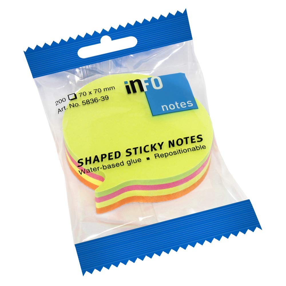 Info Notes 5836-39 Speech Bubble Cube, 70x70mm, 200 Sheets (4 Color)