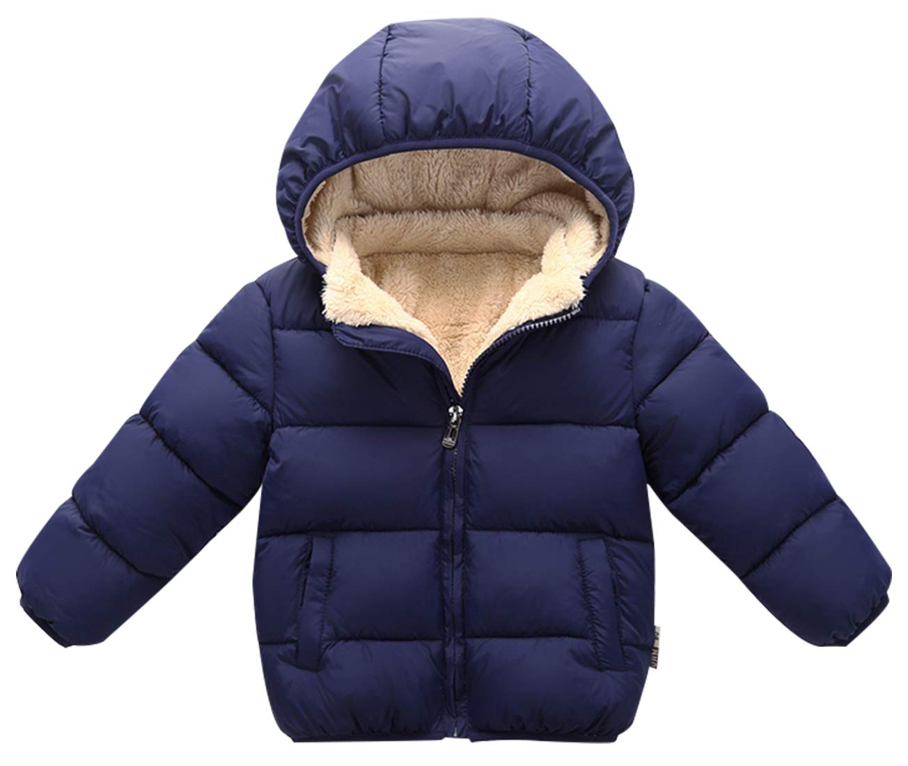 Happy Cherry Toddler Down Jacket Removable Hooded Windproof Snow Winter Coat Outwear