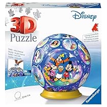 Ravensburger – Puzzle 3d Ball Disney | Puzzle 3d Bambini 6 Anni O Più | Regalo Bambina E Bambino 72 Pezzi | Giochi Bambini 6 Anni