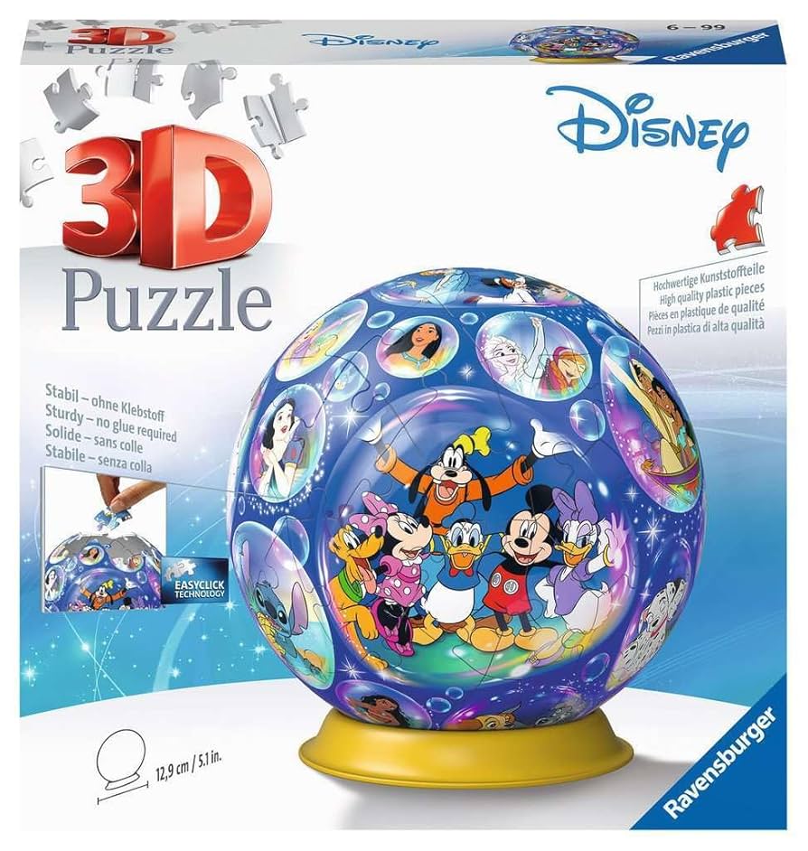 Amazon.com: Ravensburger 3D Puzzle Ball Disney Characters 72