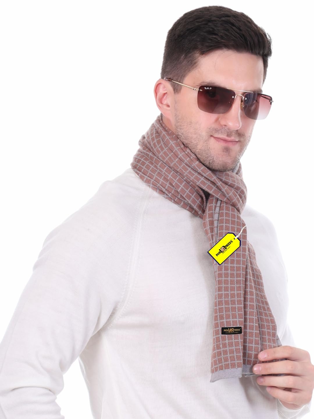 pick ur needs Premium Checkered Winter Scarf, Muffler for Men – Soft, Warm, Breathable & Stylish-picture-11