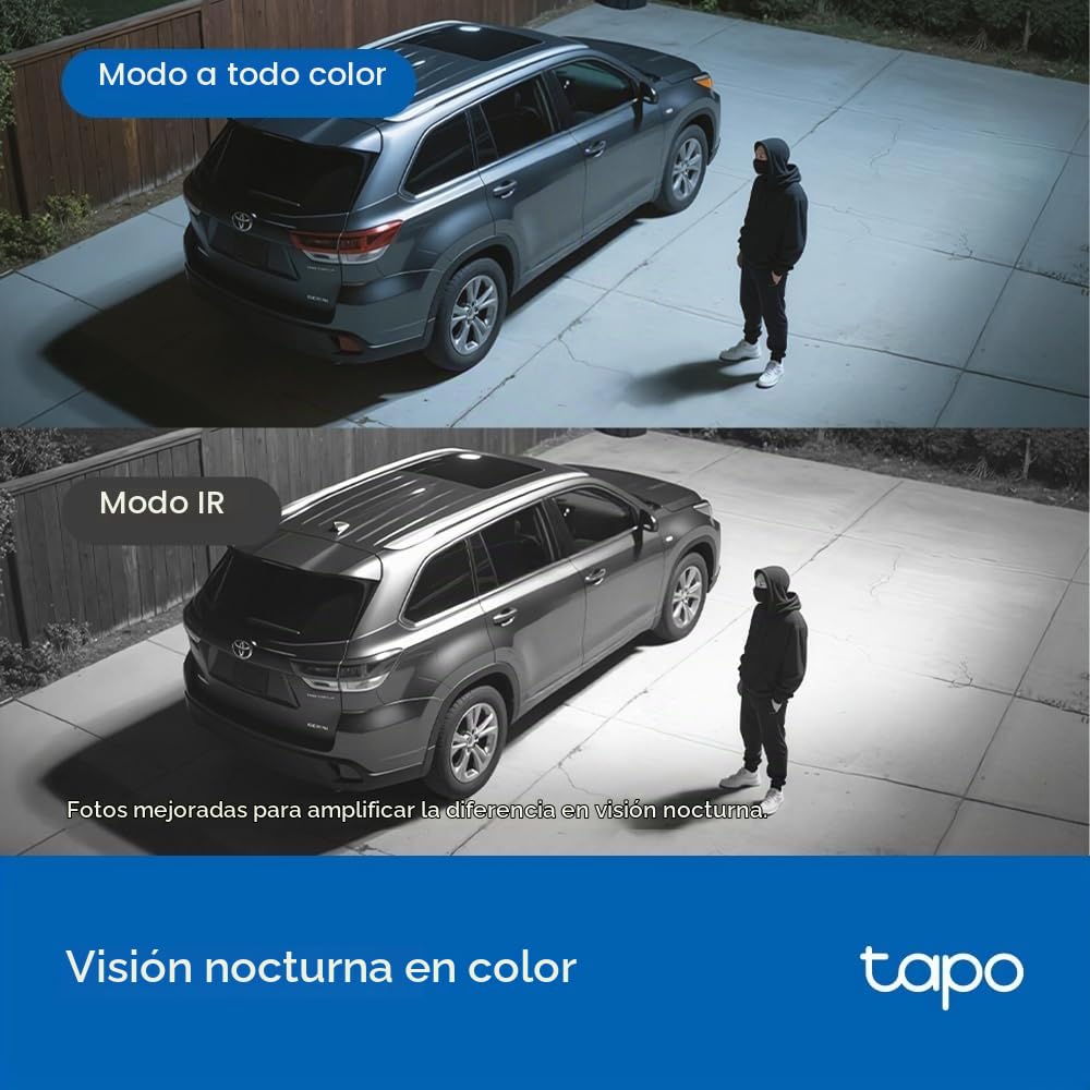 Tapo C630 KIT - Kit de cámara de seguridad solar de 5 MP, con sistema de detección de personas/mascotas/vehículos, visión nocturna de color, IP65, resistente a la intemperie, seguimiento de 360° AI