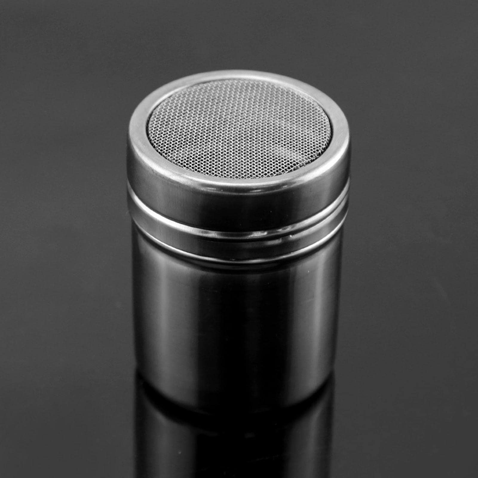 Saupoudreuse Sucre Glace - 3 Pièces Acier Inox + 16 Pochoirs - Pour Café, Pâtisserie, Déco Culinaire