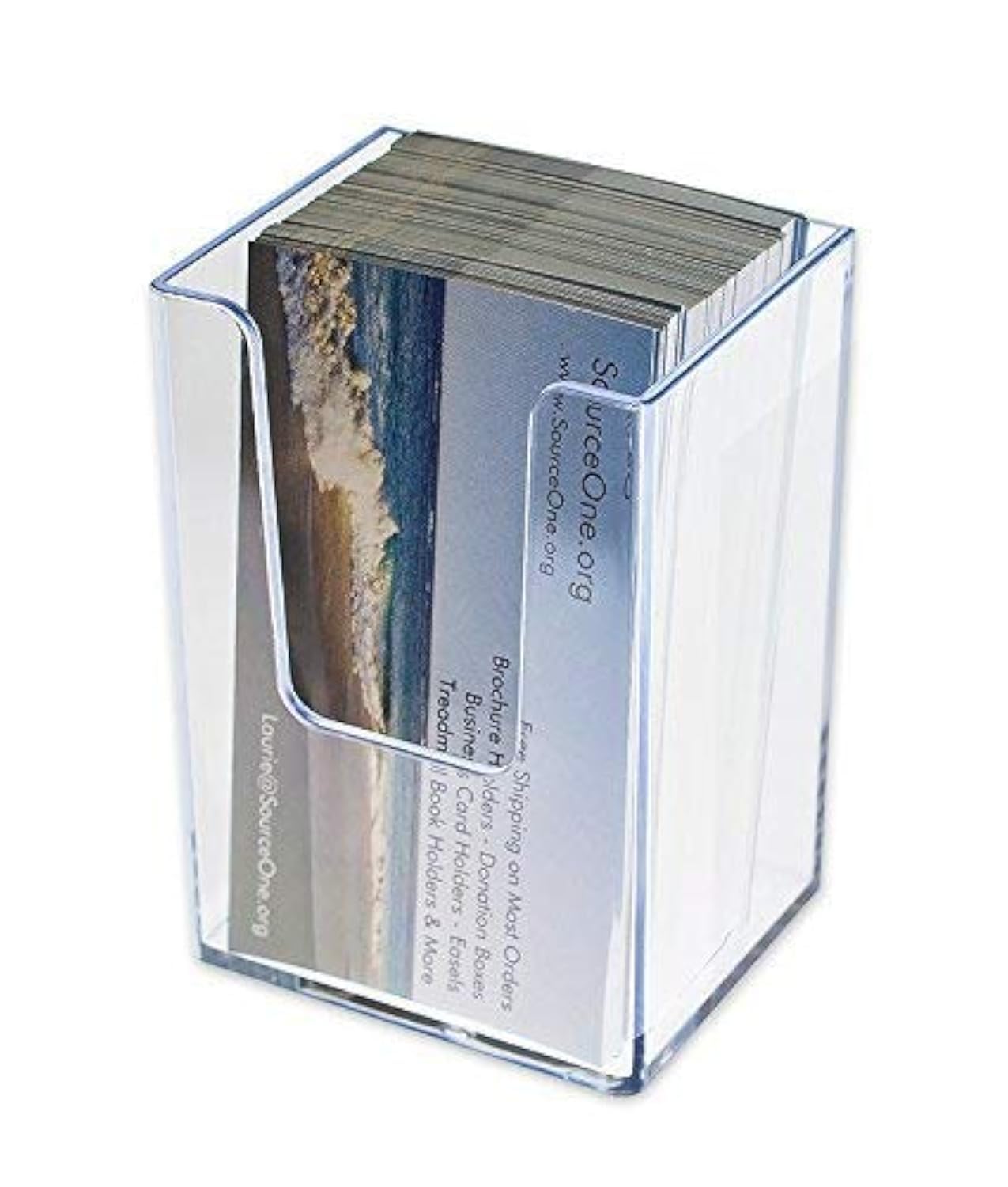 Sourceone Premium (10 pezzi) verticale porta biglietti da visita trasparente