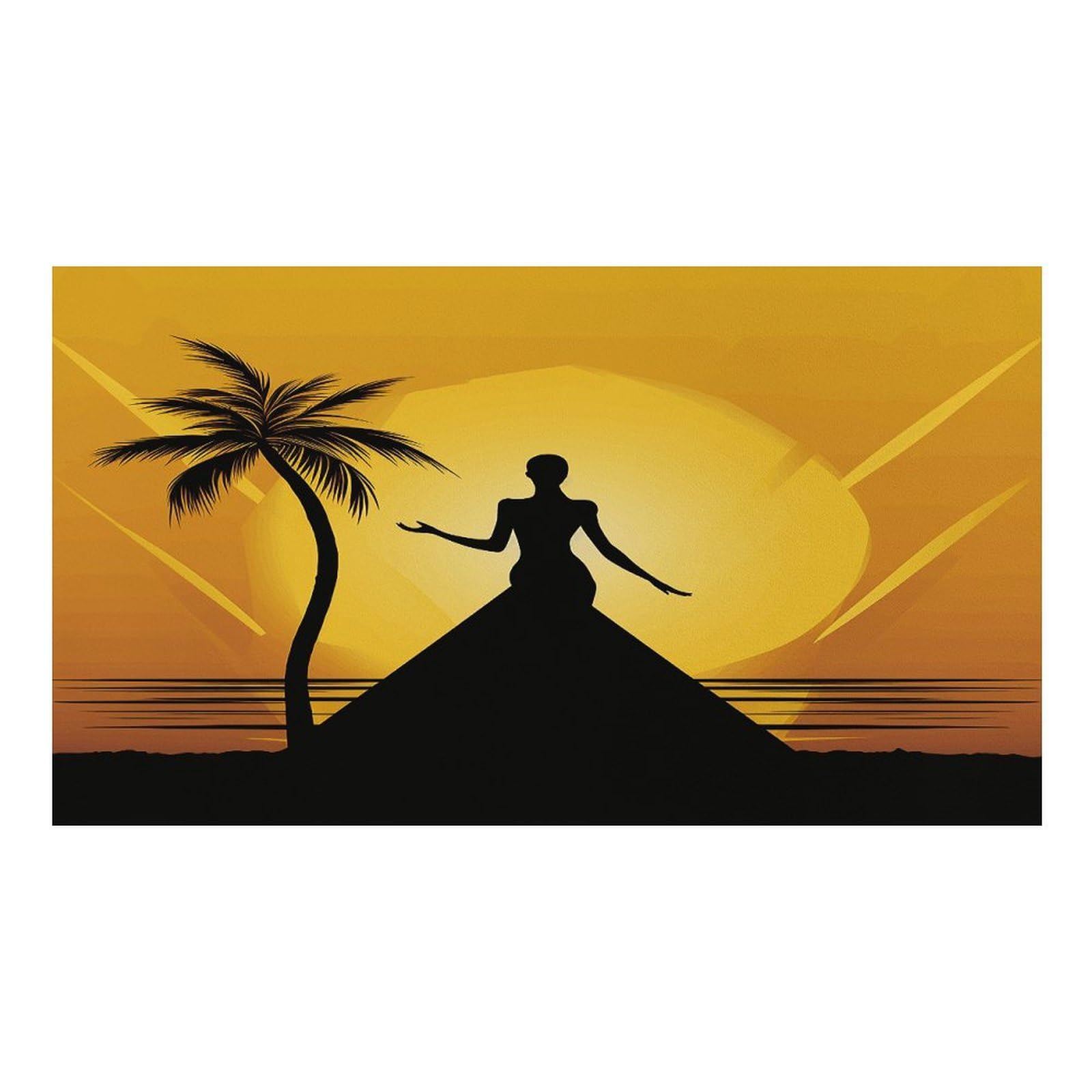 Silhouette d'une femme Tapis de nourriture pour chat – Tapis d'alimentation antidérapant pour chien facile à nettoyer pour la nourriture et l'eau, tapis de gamelle pour chien et chat 43,2 x 76,2 cm
