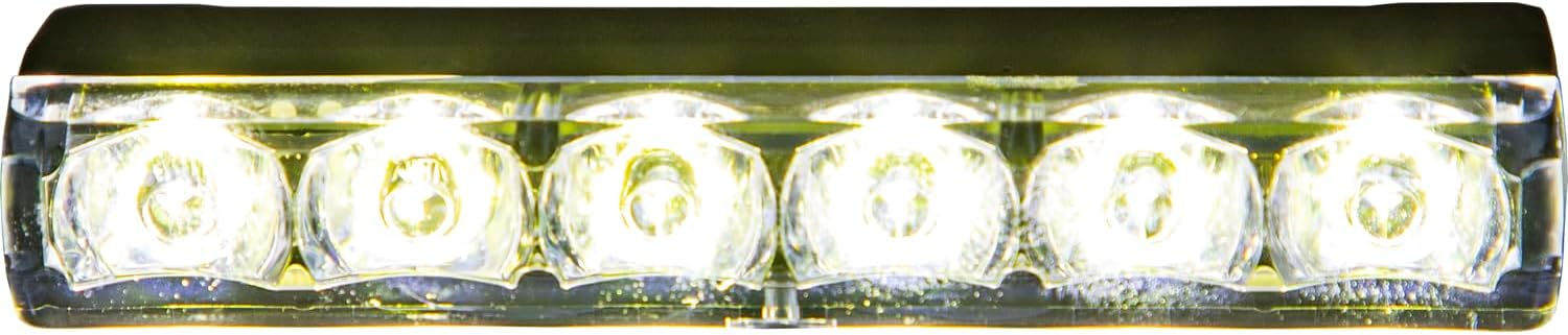 Buyers Products 8892710 Class 1 Narrow Profile Amber LED Strobe Light, 3.5 Inches, 12-24 VDC, 18 Flash Patterns, Mounting Hardware Included, Waterproof, Work Light for Utility & Construction Trucks