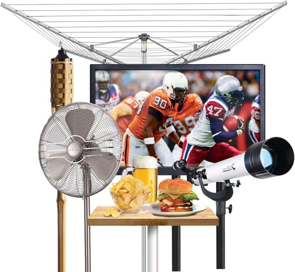 Rail-EZ Front Loading Umbrella Mounting System, Non-Permanent Bracket Attaches to Deck and Balcony Railing for Patio Umbrellas and Holder for Shade Sail Poles (Black)