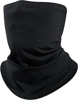 Winter Loop Scarf, Tube Scarf, Multifunctional Scarf, Men &amp; Women, Windproof Fleece Neck Warmer, Ski Scarf, Breathable, Neckerchief for Skiing, Jogging, Cycling, Snowboarding, black