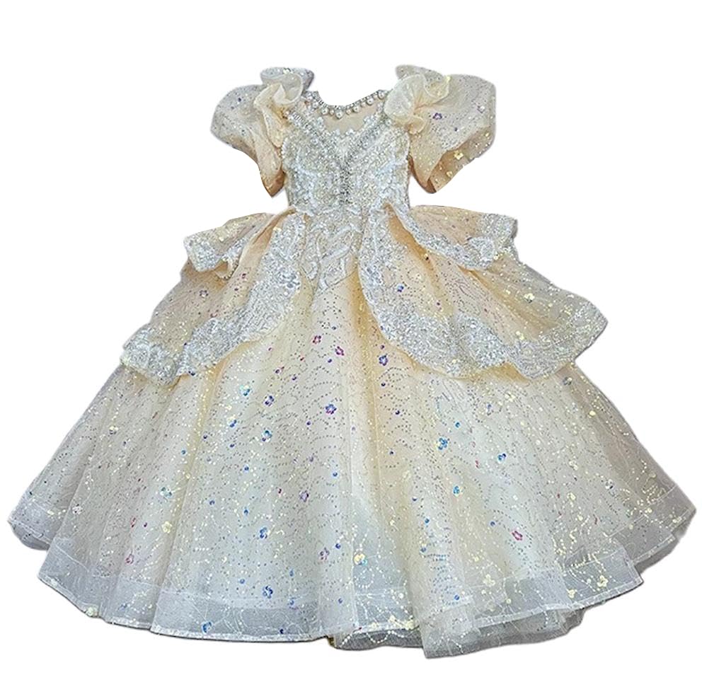 Robe deluxe fille princesse PRINCESSA02 G pour fête et grande occasion