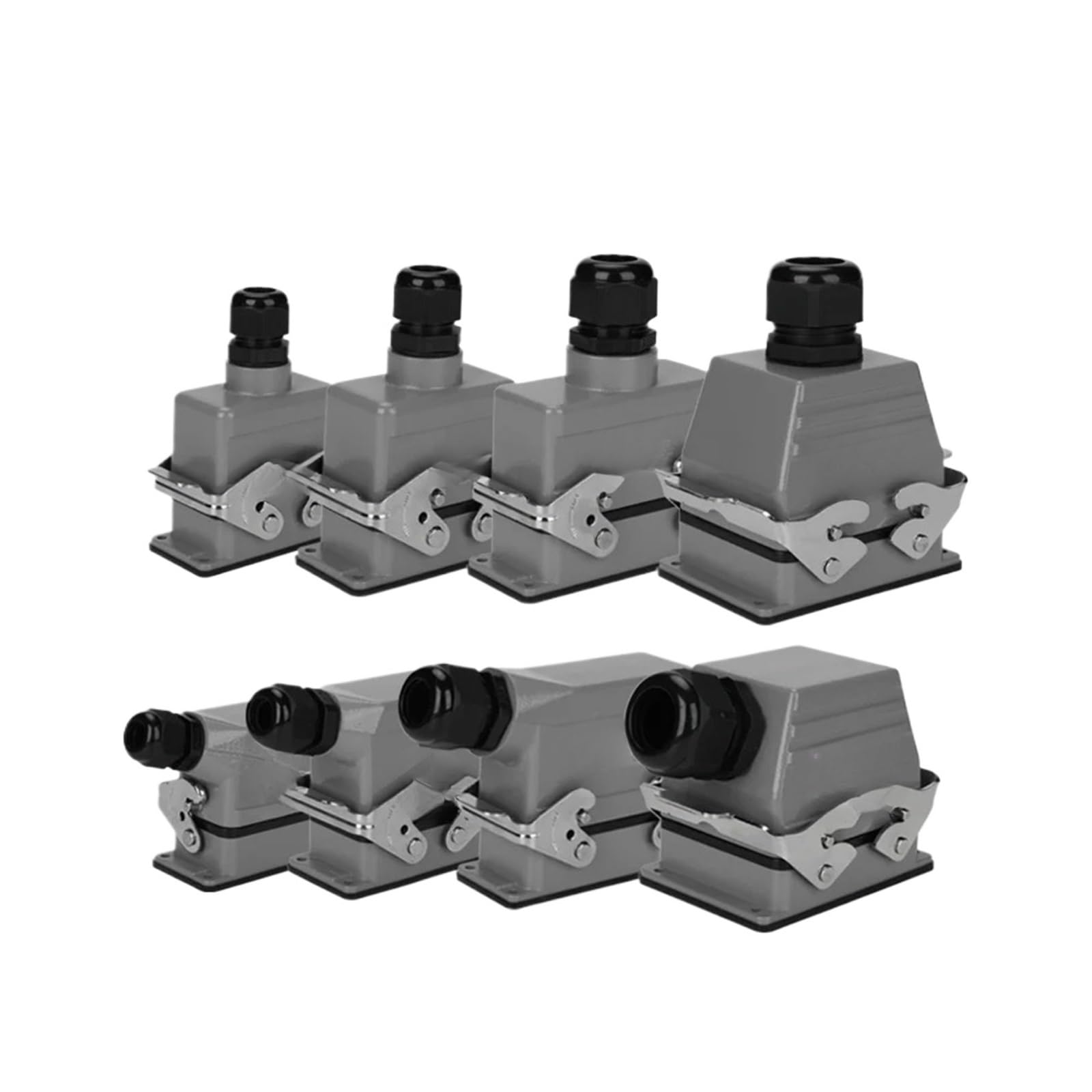 HDC HE6-pin heavy-duty wtyczka przemysłowa 500V 16A dotykowy ekran zasilania przemysłowego boczny gniazdo wtykowe/górna pokrywa dostępu HDC-HE-06
