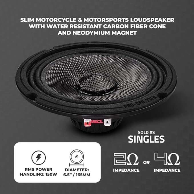 Parlante DS18 PRO-CF6.2SLN 6.5" Slim para Motos y Deportes Motorizados miniatura 2
