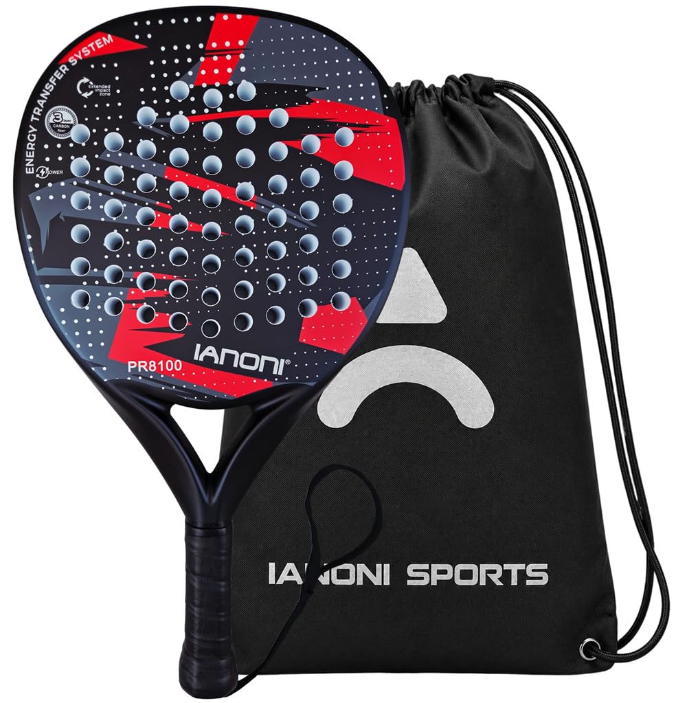 ianoni Racchette da padel Starter Set – 2 racchette + 3 palline Pro Padel – principianti e giocatori intermedi