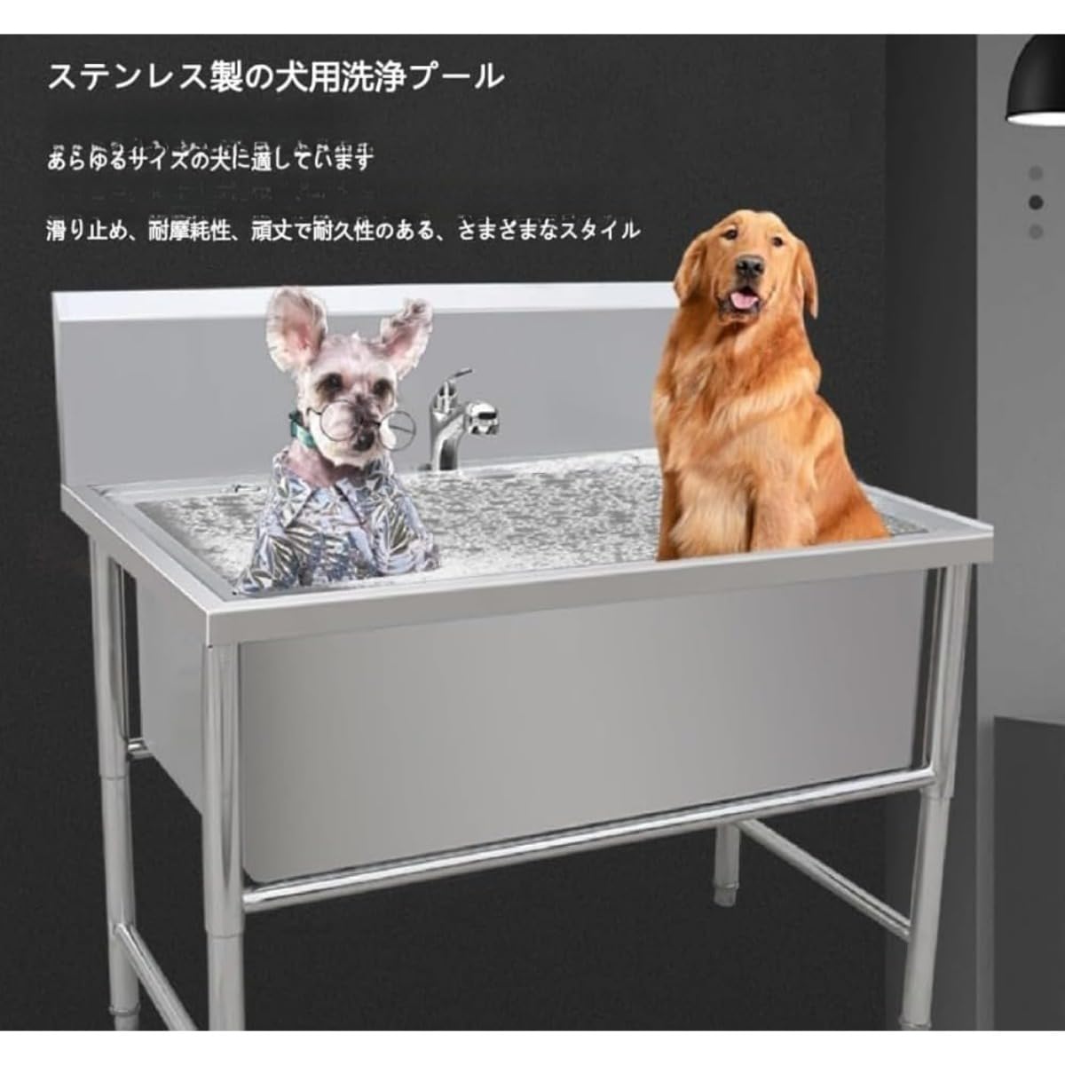 Amazon | Tasydi 犬用バスタブ ペットのクリーニングの浴槽の場所