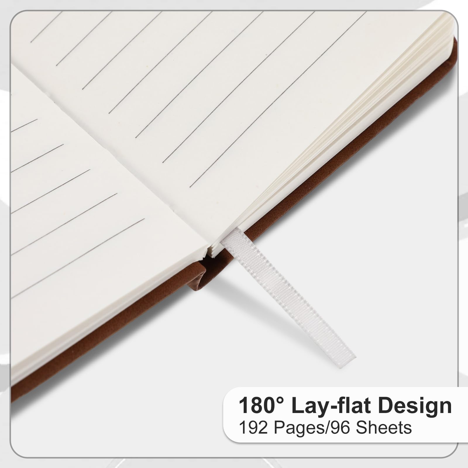 16 Pack Pocket Notebooks with Matching Pens, 3" x 4.4" Faux Leather Hardcover Journals Bulk, 192 Pages, Elastic Strap, Vintage Coffee & Black for Office, Meetings & Travel, A7