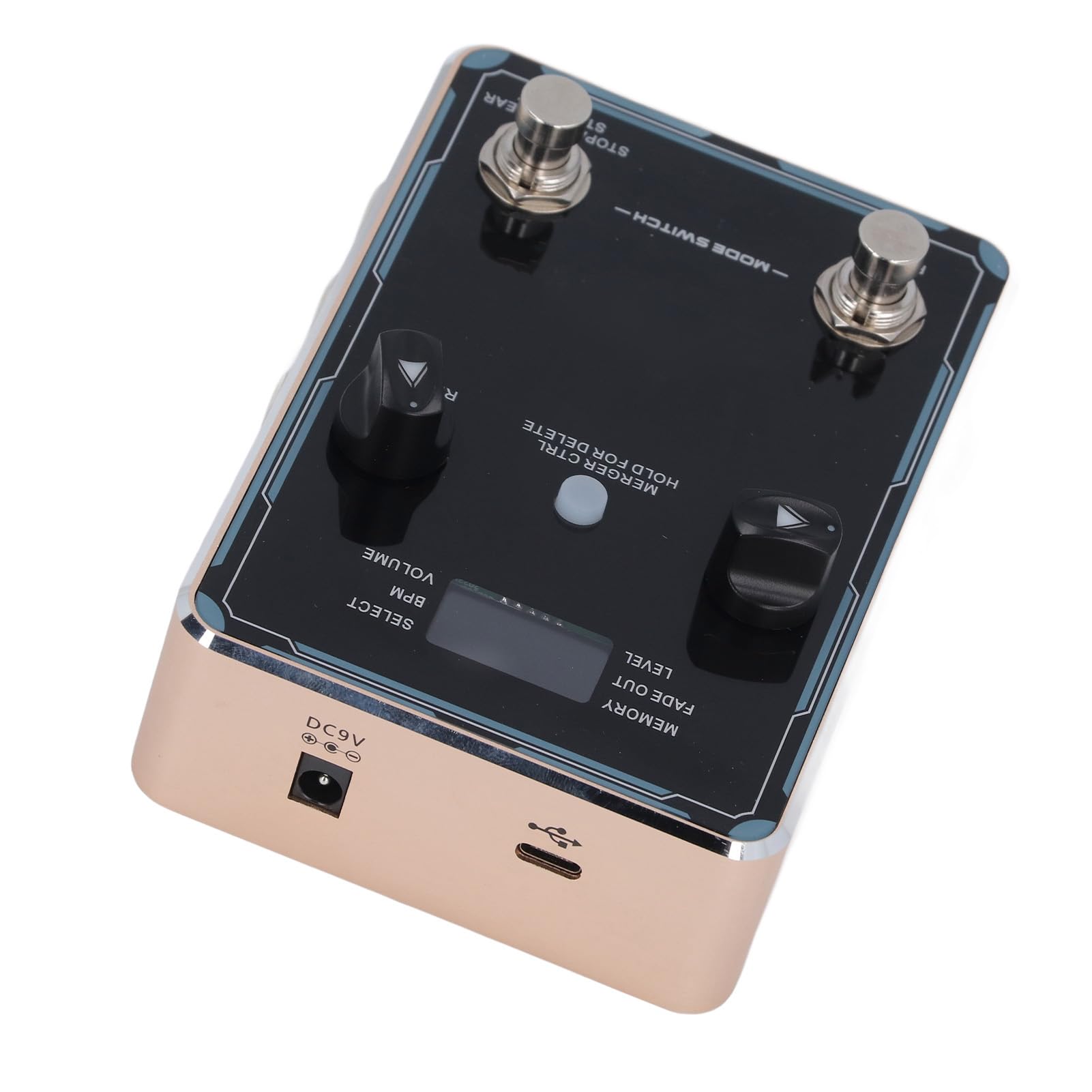 Pedale Effetto Looper per Chitarra Compatto, Leggero, di qualità Premium, Registrazione di 160 Minuti per Produzione Musicale e Concerti