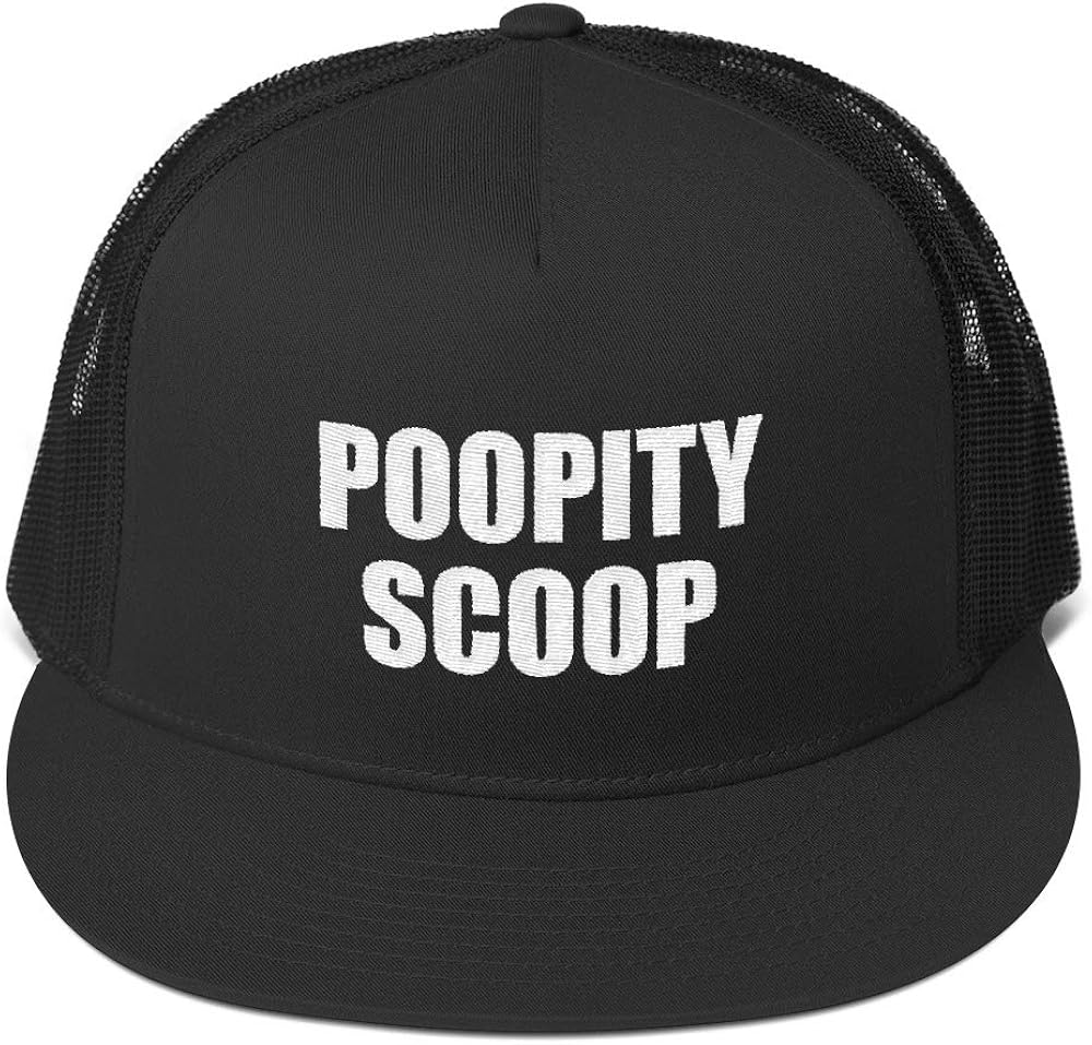 Poopity Scoop Hat (Trucker Style) Kanye Lift Yourself Lyrics Black