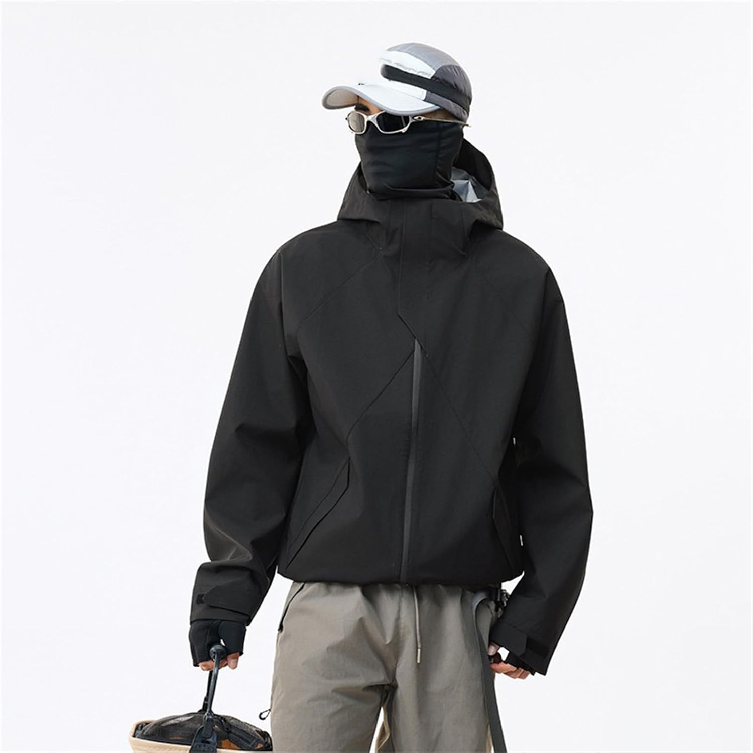 Men's Hooded Jacket Sporty Warm Casual Loose Hiking Vacation Commute Coats For Men-Blue01