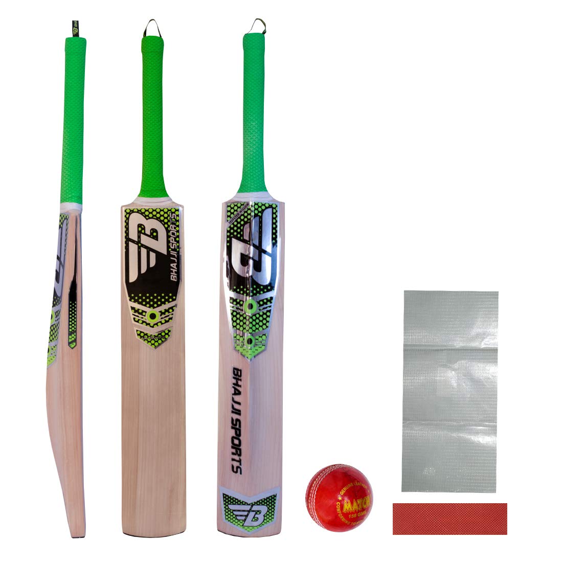 Buy BHAJJI KASHMIRI WILLOW CRICKET BAT ULTIMATE , BHAJJI MATCH BALL RED