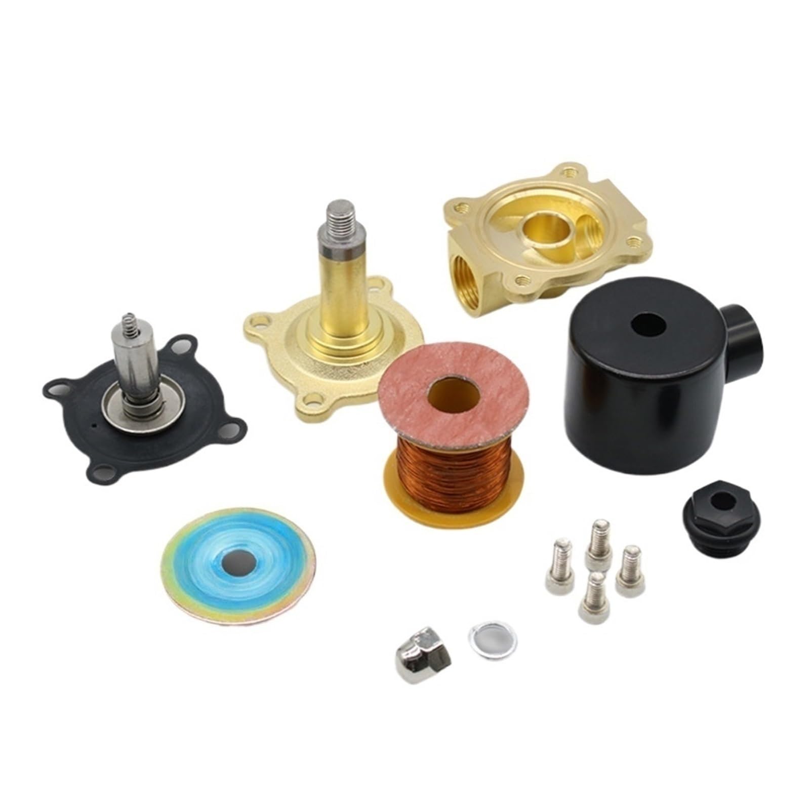 Válvula de control motorizada Válvula solenoide neumática de latón, normalmente cerrada, DN15, DN20 y DN25, CA 220 V, CC 24 12, 1 unidad