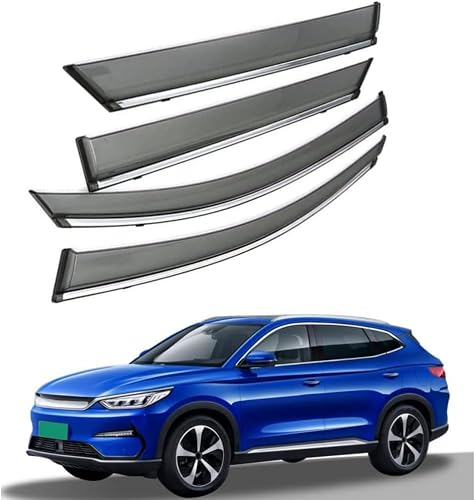 WeiYH Wind Deflectors for BYD Song PLUS MK1 2020+, Keep Your Car Ventilated in Rain Car Rain Guard Shield Stick-on Fitment Weathershields